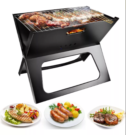 Asador Portatil de Carbon Acero Inoxidab